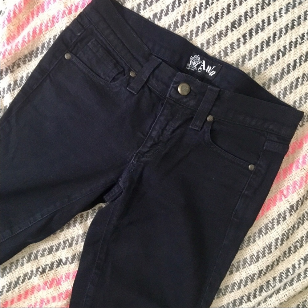 Anlo Low-rise Black Skinny Studded Jeans Size 25 - Picture 4 of 6